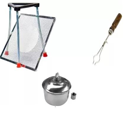 Laboratory Tripod Stand with Spirit Lamp, Wire Mesh & Test Tube Holder (Pack of 4)-image-39