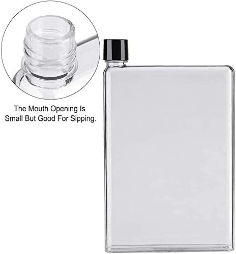 Tyenaza Bouteille D'Eau Plate 420ml - Design Plat Pour Sac - Blanc