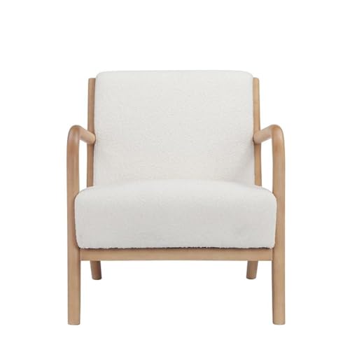 Sillón Lounge Contemporáneo Blanco Textil miniatura 4