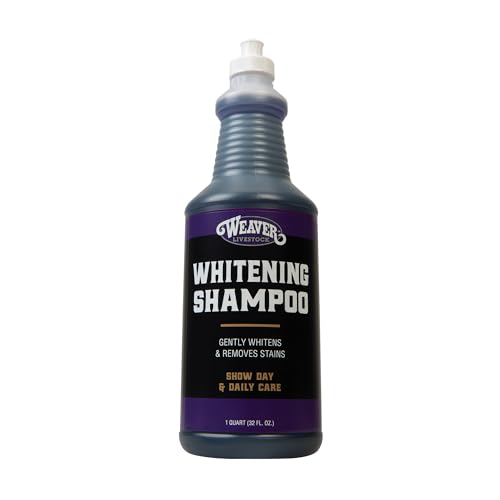 Weaver Livestock Whitening Shampoo for Horses Pigs Cattle Gentle and Effective Coconut-Based Hide Hair and Shampoo Daily Use Cattle Show Supplies 1 Quart