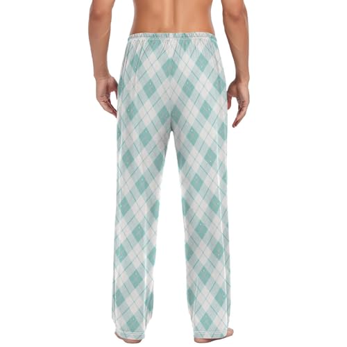 GuoChe Mens Pajama Bottoms Cotton Mens Pyjamas Pants with pockets for Spring Long Small2