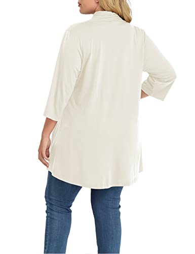 Image of Shiaili Long Plus Size Cardigans for Women Easy to Wear Open Front Clothing