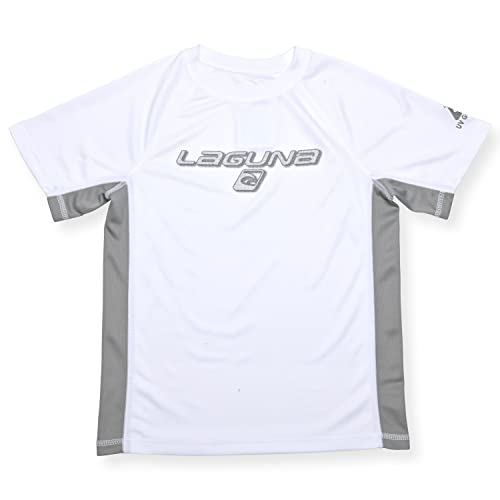 Laguna Boys Crewneck Short Sleeve Loose Fit Rashguard Swim Sun Tee Shirt Upf 50+ - White, Gray, Blue, Size 18/20 #TOP4