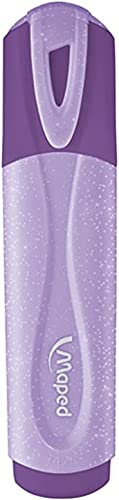 Maped - Material escolar - Sublador Fluo Peps Glitter pastel - Sublinhadores de 4 cores - rosa, roxo