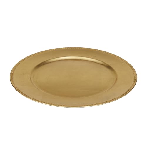 Platos decorativos redondos melamina oro set x8 13" miniatura 4