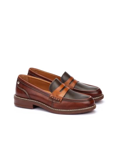 Image of PIKOLINOS Aldaya W8J-3541 Women's Loafers - Premium Calfskin Leather Slip-On - Lightweight Comfort, Removable Insole, Medium & Wide Width Ergonomic Everyday Support