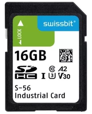 SWISSBIT/Box=1/SFSD016GL1AM1TB-E-CE-21P-STD SFSD016GL1AM1TB-E-CE-21P-STD, Memory Cards Industrial SD Card, S-56, 16 GB, 3D PSLC Flash, 25C to +85C