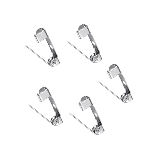 Artibetter 200Pcs Silver Brooch Pin Back Bar with Three Holes Safety Clasp for Jewelry Crafts DIY Making and Name Tags Durable Material for Pins and Badges
