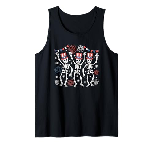 Celebrate Freedom in Style: Buy the Patriotic Dancing Skeletons 4th of July Tank Top Celebrate Freedom in Style: Buy the Patriotic Dancing Skeletons 4th of July Tank Top – 4th of July Patriotic Party Style