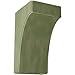 Ekena Millwork BKTWD05X06X10CVGR Clarksville Vintage Decor Bracket, 5 1/4"W x 6"D x 10"H, Restoration Green