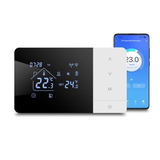 FUANA Termostato intelligente per ALEXA per Alice Termostato Wifi Smarther programmabile con attivazione vocale Doppia alimentazione Accesso remoto