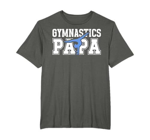 Gymnastics Papa Grandpa Papa Of A Gymnast Papa T-Shirt