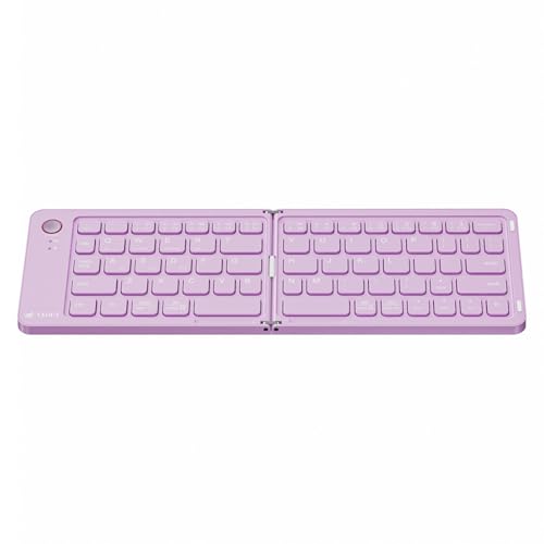 Image of Veout Foldable Bluetooth Keyboard, Ultra-Thin Portable Wireless Keyboard, Lightweight for Laptop, iPad, iPhone, Android, Windows, Mac