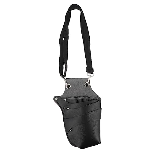 Healvian Professional Hairdressing Scissor Bag Hair Stylist Tool Pouch Barber Scissor Storage Pu Leather Multi-function Hairdresser Bag