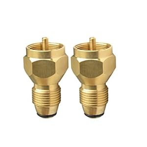Propaanadapter, propaanslangconnector Snelkoppelingsadapterventiel voor BBQ-picknick Buitenslangconnector Slangconnector 2 stuks
