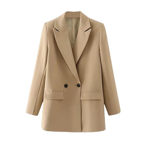 Blazer tendance pour femme manteau vintage kaki idéal contre la fraîcheur matinale