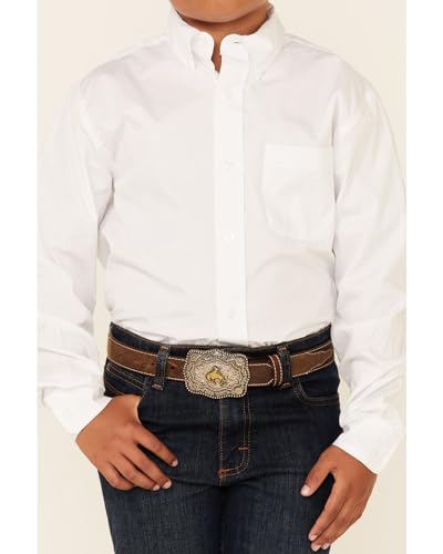 Cinch Boys' White Twill Shirt3