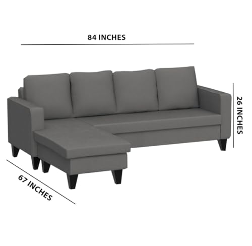 Image of The MM Furniture store Premium Fabric Sofa - Ash (5 Seater - LHS)