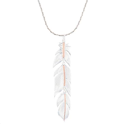 Montana Silversmiths Women's Rose Gold Plume Feather Necklace - NC1618RG One Size