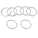 7pcs Simple Gold-Tone Shiny Cute Gothic Punk Stack Plain Above Knuckle Midi Finger Band Rings Joint Mid Ring Set Tip Stacking Rings (Silver)
