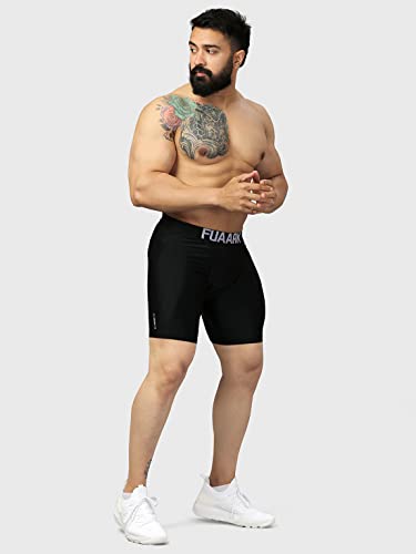 Image of Compression Men's Shorts Tights (Nylon) Skins for Gym, Running, Cycling, Football, Tennis, Badminton & More