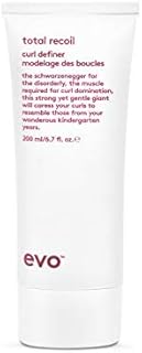 evo Total Recoil Curl Definer - Strong Hold Defining Cream - Enhances Natural Curl Pattern & Reduces Frizz - Humidity Control - 200ml / 6.8fl.oz