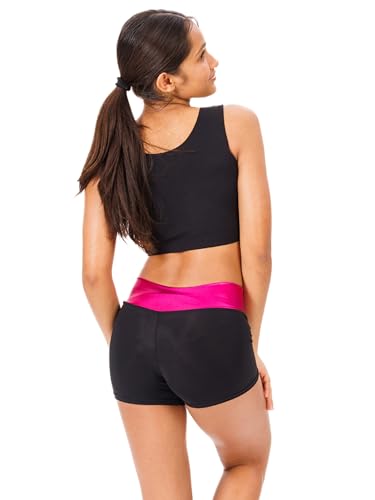 Image of IKAANYA Girls or Women Snug Fit Micro Shorts for Gymnastics, Dance, Sports or Fitness