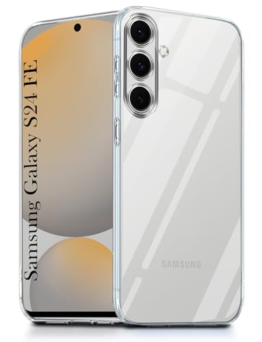 Image of Jkobi Silicone Back Cover Case for Samsung Galaxy S24 FE (Clear Shockproof Case with Camera Protection | Soft and Flexible | Transparent)