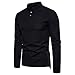 Produktbild Polo Shirt Herren T-Shirt Herren Langarm Einfach Und Bequem Lässig Gemischte Faser Lose Herren T-Shirt Herbst New Business Lässig All-Match Temperament Herren Polo Shirt Black 4XL