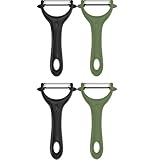 4 Stück Sparschäler, Schäler Gemüse Universalschäler Edelstahl Kartoffelschäler Spargelschäler Multifunktion Gemüseschäler Zweischneidige für Gemüse Obst