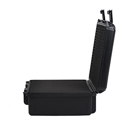 Meijia Premium Waterproof Hard Compact Camera Case With Customizable Fit Foam,Full Protection With Light&Convenient Design,19.3"X15.25"X7.3",Elegant Black #TOP5