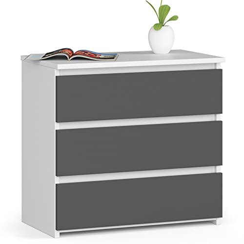 Mesitas de Noche Blancas y Gris Marca AKORD