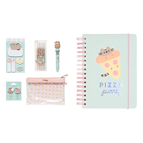 Grupo Erik Kit de Papelería Pusheen Foodie Collection - Estuche con Material Escolar - Set Pusheen con Licencia Oficial, KPGE001