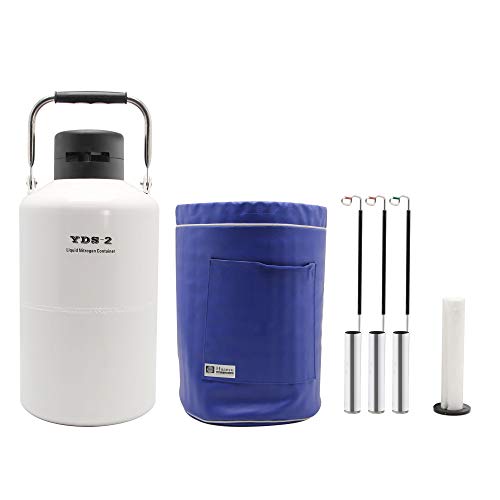 Huanyu El tanque de nitrógeno líquido LN2 del recipiente criogénico 2L con correas y bolsa de transporte