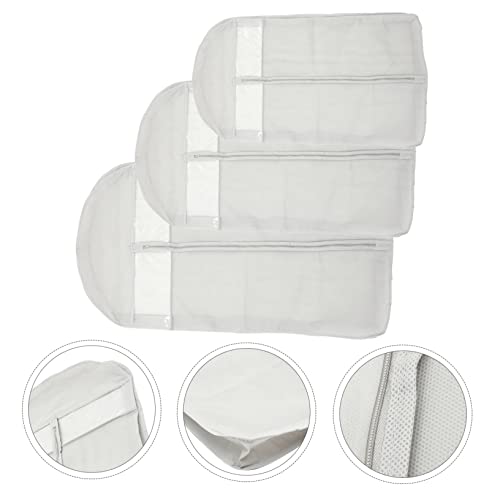 3Pcs Clear Garment Bags Hanging Clothes Cover with Window and Moisture Wardrobe for Sweaters Shirts and Travel Storage2