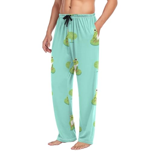 Men's Sleepwear Cute Frog Blue Pajama Pants for Men 23039534