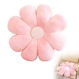 Blume Bodenkissen Blumen Kissen Bodenkissen Groß Blumenform Flower Pillow Deko Sofa Kissen Rosa Couch Gänseblümchen Dekokissen Blumen Sitzkissen Blumekissen 50cm Decoration Aesthetic für Schlafzimmer