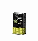 Aceite de oliva virgen extra producido con aceitunas de la variedad arbequina