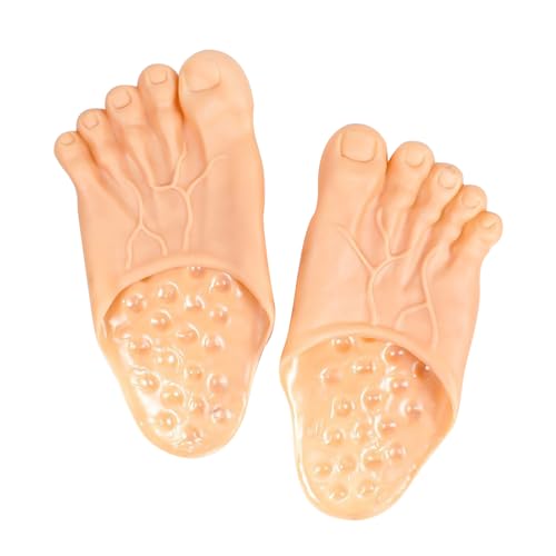 Lezevn Giant Big Jumbo Feet Covers Funny Feet Slippers Realistic Costume Giant Shoes Accessories for Halloween Party