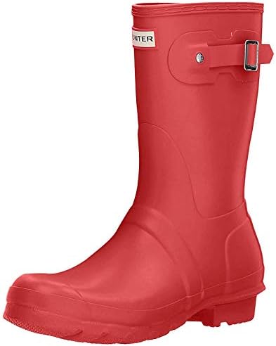 Hunter Womens Original Short Military Red Rain Boot - 6 B(M) US