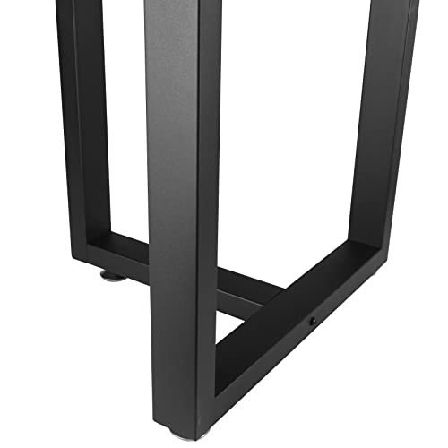 Metal Table Legs Desk Legs, Heavy Duty Square Tube Iron Desk Legs, DIY Furniture Legs for Dining Table, Coffee Table, Computer Desk, Workbench, Meeting Room Table, 28”H x 17.7”W, Set of 2, Black (T) by Topsair - Used condition - Image 4