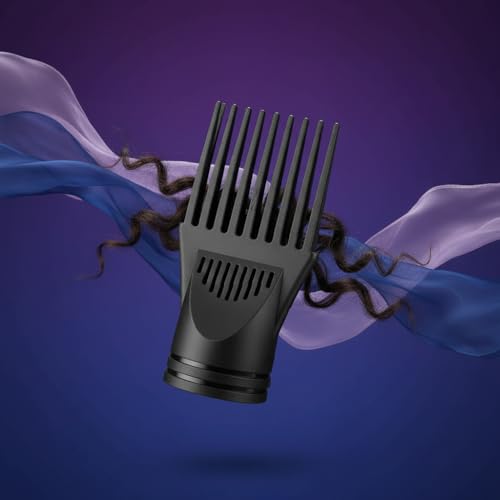 2 Stück Haartrockner Diffusor Abdeckung Kamm Aufsatz Düse Professionelle Universal Friseur Schwarz Glätten Entwirren Fein Wind Blow Curly Haar Blow Dryer Comb Attachment Stumme Werkzeuge