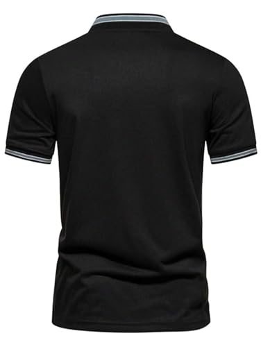 Image of Men's Solid Cotton Rich Polo T Shirt | Collar Tshirts | Half Sleeves | Plain-Regular Fit (Available in Plus Size and Combo Pack of 2)