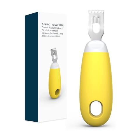 KITCHENDAO Citrus Lemon Peeler Zester Tool with Specially Designed Channel Knife to Save Effort, Ultra Sharp Lemon Rind Twist Peeler Tool Bar Bartender Lime Lemon Stripper for Cocktails Kitchen Cover