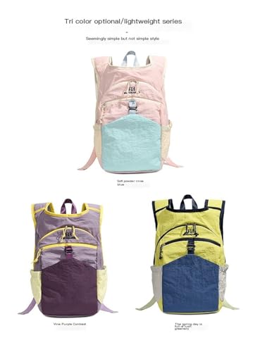 Waterproof backpack large capacity lightweight backpack men and women's casual bag(Yellow)3