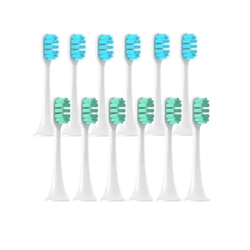 �݊���������܂��V���I�~MIJIA 4/12PCS �����p�u���V�w??�b�h - T300/T500/T700 Sonic Tooth �\�t�g�ѐ^��p�b�P�[�W�ɑΉ�(6Blue 6Green)