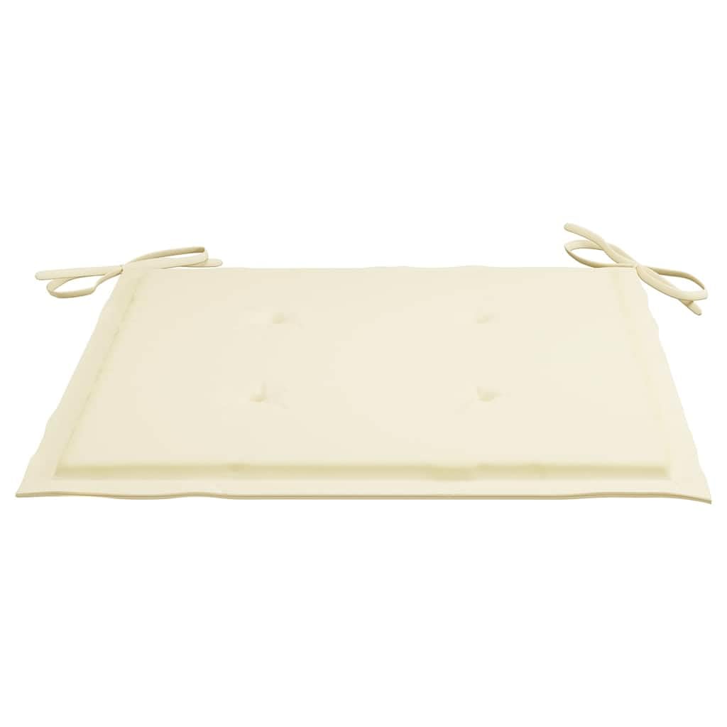 Generico Sedie da Giardino con Cuscini Crema 8 pz in Massello di Teak,Mobili da Giardino,Mobili e sedie da Giardino,Sedie da giardino-3072919