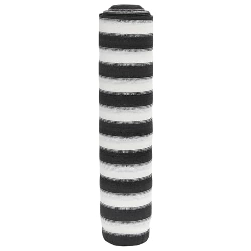 Zaunblende UV-Beständig, Gartennetz, Sichtschutz aus 150 g/m² HDPE für Terrasse Balkon Hinterhof, Reißfest, Windschutz, Anthrazit und Weiß 1x10 m