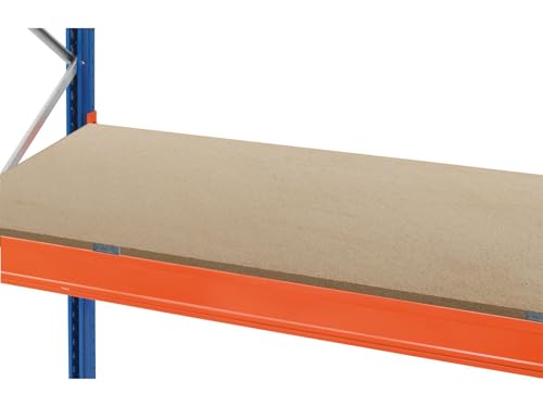 Schulte Lagertechnik Spanplatten-Ebene für Palettenregale Stärke 38 mm B 1825 x T 800 mm für Holmtiefe 50 mm aufgelegt inkl Zentrierblechen