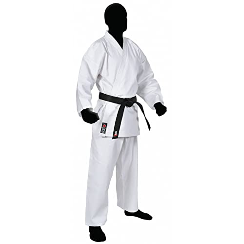 Kimono de karaté débutant 1m70 DMKA606 veste et pantalon blanc pour adulte et ado